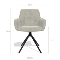 Sedia da pranzo Como 6450, dimensioni 62 x 61 x 84 cm