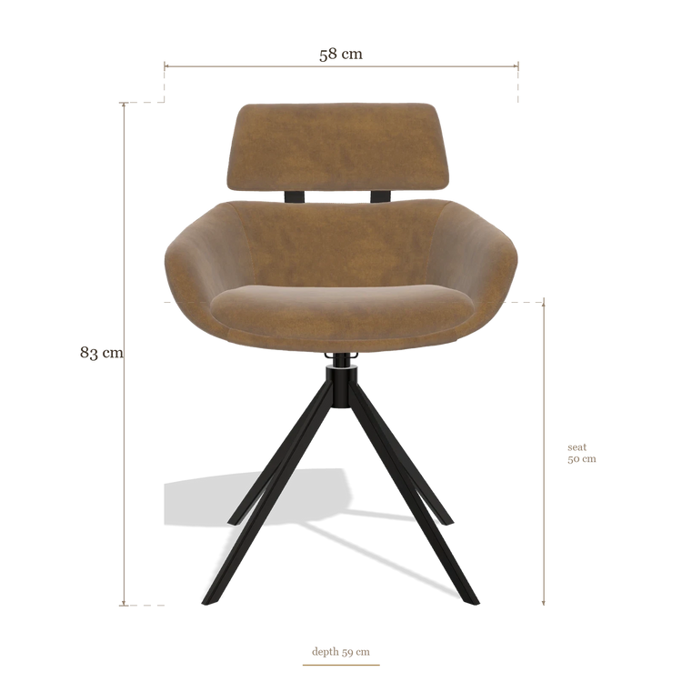 Dining Chair Cyril 6609, dimensions 58 x 59 x 83 cm