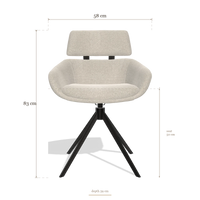 Silla de comedor Cyril 6609, medidas 58 x 59 x 83 cm