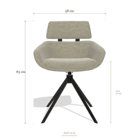 Sedia da pranzo Cyril 6609, dimensioni 58 x 59 x 83 cm