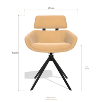 Dining Chair Cyril 6609, dimensions 58 x 59 x 83 cm
