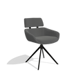 Dining Chair Cyril - Leather B502 - Swivel Legs