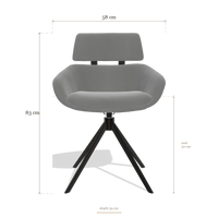 Dining Chair Cyril 6609, dimensions 58 x 59 x 83 cm
