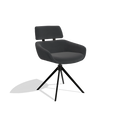 Dining Chair Cyril - Leather B900 - Swivel Legs