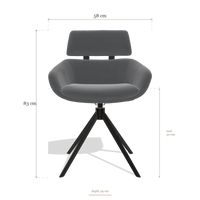 Dining Chair Cyril 6609, dimensions 58 x 59 x 83 cm