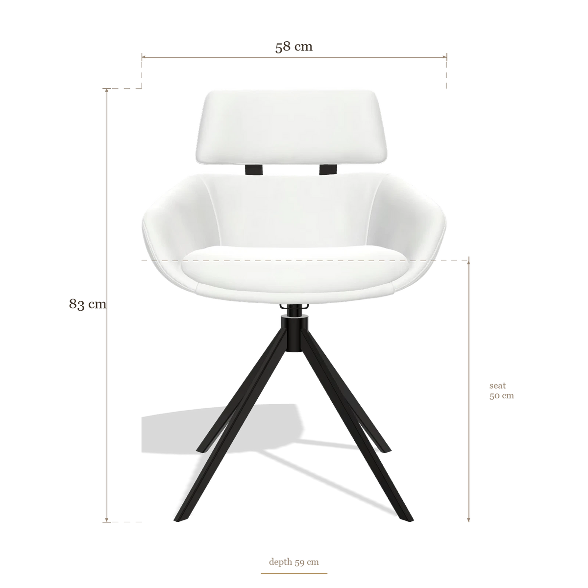 Dining Chair Cyril 6609, dimensions 58 x 59 x 83 cm