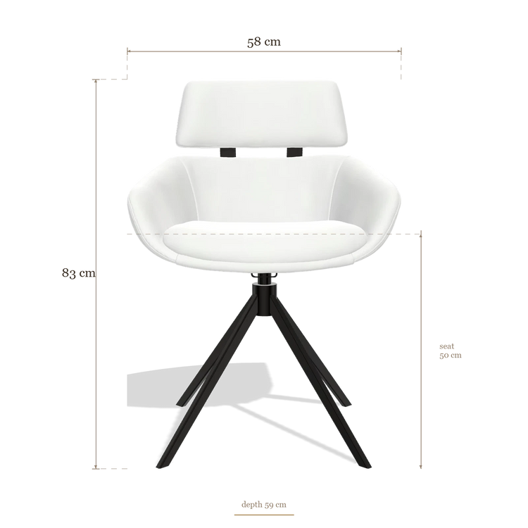 Dining Chair Cyril 6609, dimensions 58 x 59 x 83 cm