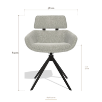 Dining Chair Cyril 6609, dimensions 58 x 59 x 83 cm