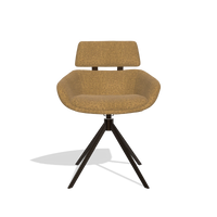 Esszimmerstuhl Cyril 6609 in Stoff Mito 06 (Cognac), Drehfuß in Espresso, Vorderansicht
