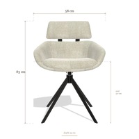 Dining Chair Cyril 6609, dimensions 58 x 59 x 83 cm