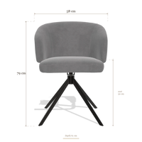 Dining Chair Elise 6612, dimensions 58 x 61 x 79 cm
