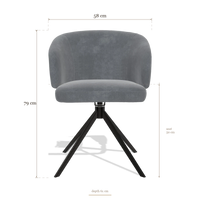 Sedia da pranzo Elise 6612, dimensioni 58 x 61 x 79 cm
