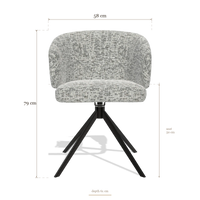 Dining Chair Elise 6612, dimensions 58 x 61 x 79 cm
