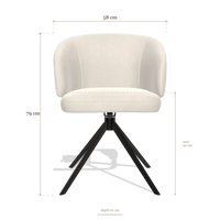 Sedia da pranzo Elise 6612, dimensioni 58 x 61 x 79 cm