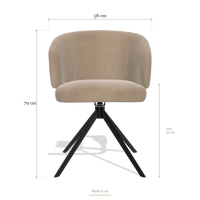 Dining Chair Elise 6612, dimensions 58 x 61 x 79 cm