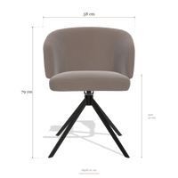 Dining Chair Elise 6612, dimensions 58 x 61 x 79 cm
