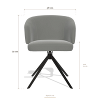 Dining Chair Elise 6612, dimensions 58 x 61 x 79 cm