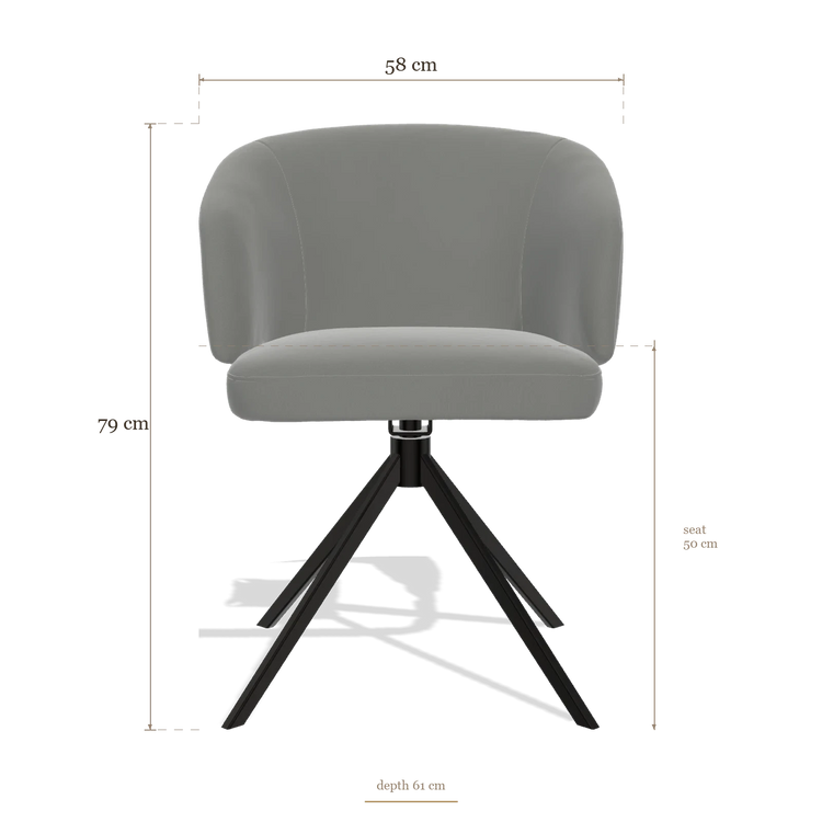 Dining Chair Elise 6612, dimensions 58 x 61 x 79 cm