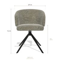 Dining Chair Elise 6612, dimensions 58 x 61 x 79 cm