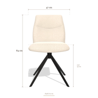 Armless Dining Chair Ferrara 6406, dimensions 47 x 62 x 84 cm