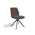 Chaise de salle à manger sans accoudoirs Ferrara - Cuir A825 - Pied pivotant