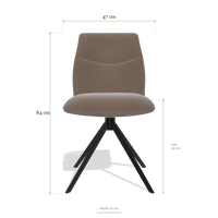 Chaise de salle à manger sans accoudoirs Ferrara 6406, dimensions 47 x 62 x 84 cm