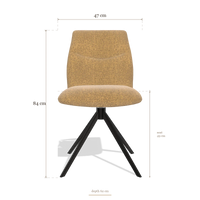 Sedia da pranzo senza braccioli Ferrara 6406, dimensioni 47 x 62 x 84 cm