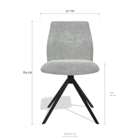 Sedia da pranzo senza braccioli Ferrara 6406, dimensioni 47 x 62 x 84 cm