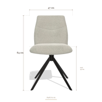 Armless Dining Chair Ferrara 6406, dimensions 47 x 62 x 84 cm
