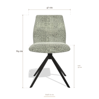 Silla de comedor sin reposabrazos Ferrara 6406, medidas 47 x 62 x 84 cm