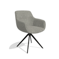 Sedia da pranzo con braccioli Ferrara - Taurus 65 - Base girevole