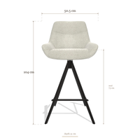 Bar Stool Ferrara 6458, dimensions 50.5 x 51 x 104 cm