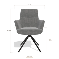 Dining Chair with Armrests Flavia 6694, dimensions 62 x 69 x 91 cm