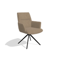 Sedia da pranzo con braccioli Flavia - Glory 13 - Base girevole