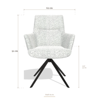 Dining Chair with Armrests Flavia 6694, dimensions 62 x 69 x 91 cm