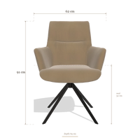 Dining Chair with Armrests Flavia 6694, dimensions 62 x 69 x 91 cm