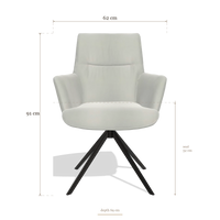 Chaise de salle à manger avec accoudoirs Flavia 6694, dimensions 62 x 69 x 91 cm