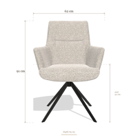 Dining Chair with Armrests Flavia 6694, dimensions 62 x 69 x 91 cm
