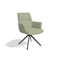 Sedia da pranzo con braccioli Flavia - Mito 55 - Base girevole
