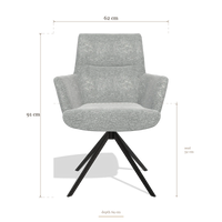 Esszimmerstuhl mit Armlehnen Flavia 6694, Maße 62 x 69 x 91 cm