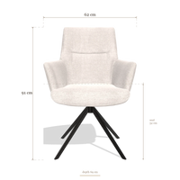 Dining Chair with Armrests Flavia 6694, dimensions 62 x 69 x 91 cm