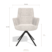 Dining Chair with Armrests Flavia 6694, dimensions 62 x 69 x 91 cm