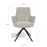 Dining Chair with Armrests Flavia 6694, dimensions 62 x 69 x 91 cm