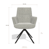Esszimmerstuhl mit Armlehnen Flavia 6694, Maße 62 x 69 x 91 cm