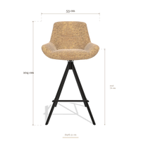 Sgabello da bar Flavia 6721, dimensioni 53 x 51 x 104 cm