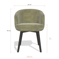 Sedia da pranzo Gaston 6693, dimensioni 59 x 64 x 82 cm