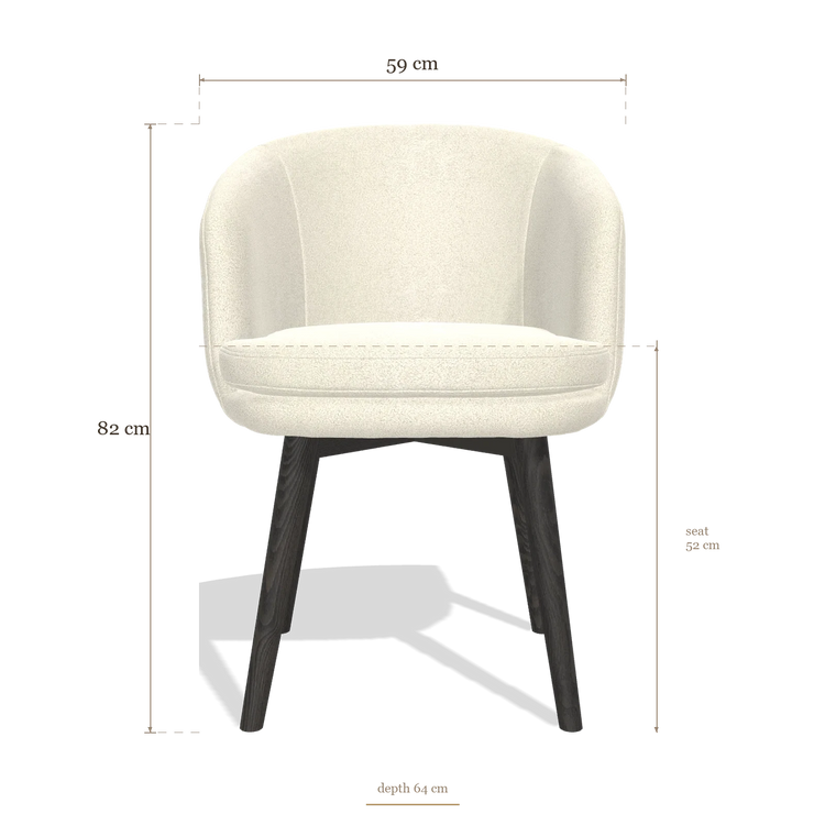 Dining Chair Gaston 6693, dimensions 59 x 64 x 82 cm