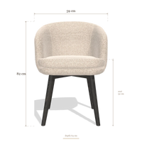 Sedia da pranzo Gaston 6693, dimensioni 59 x 64 x 82 cm