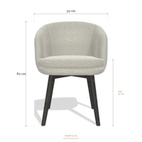 Silla de comedor Gaston 6693, medidas 59 x 64 x 82 cm