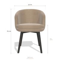 Esszimmerstuhl Gaston 6693, Maße 59 x 64 x 82 cm